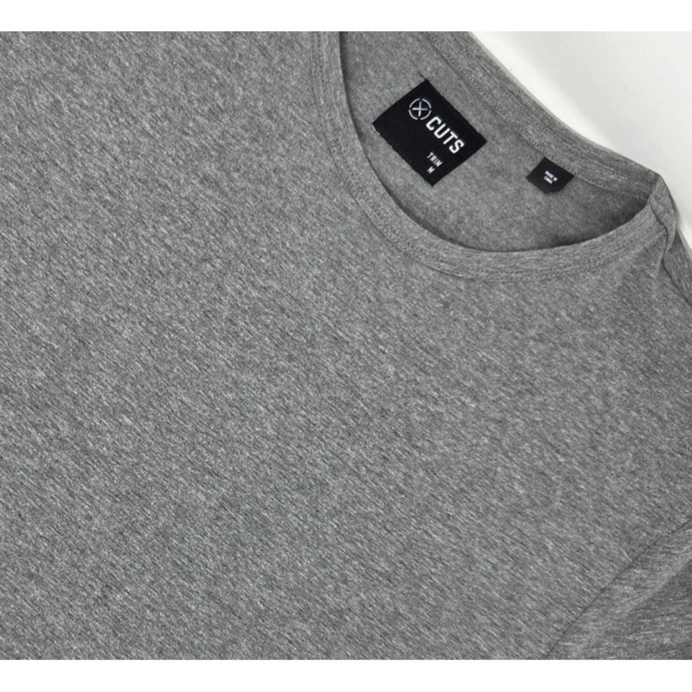 CUTS The Friday Projects Short Sleeve Trim Fit T Shirt Mens Medium Gray NWOT